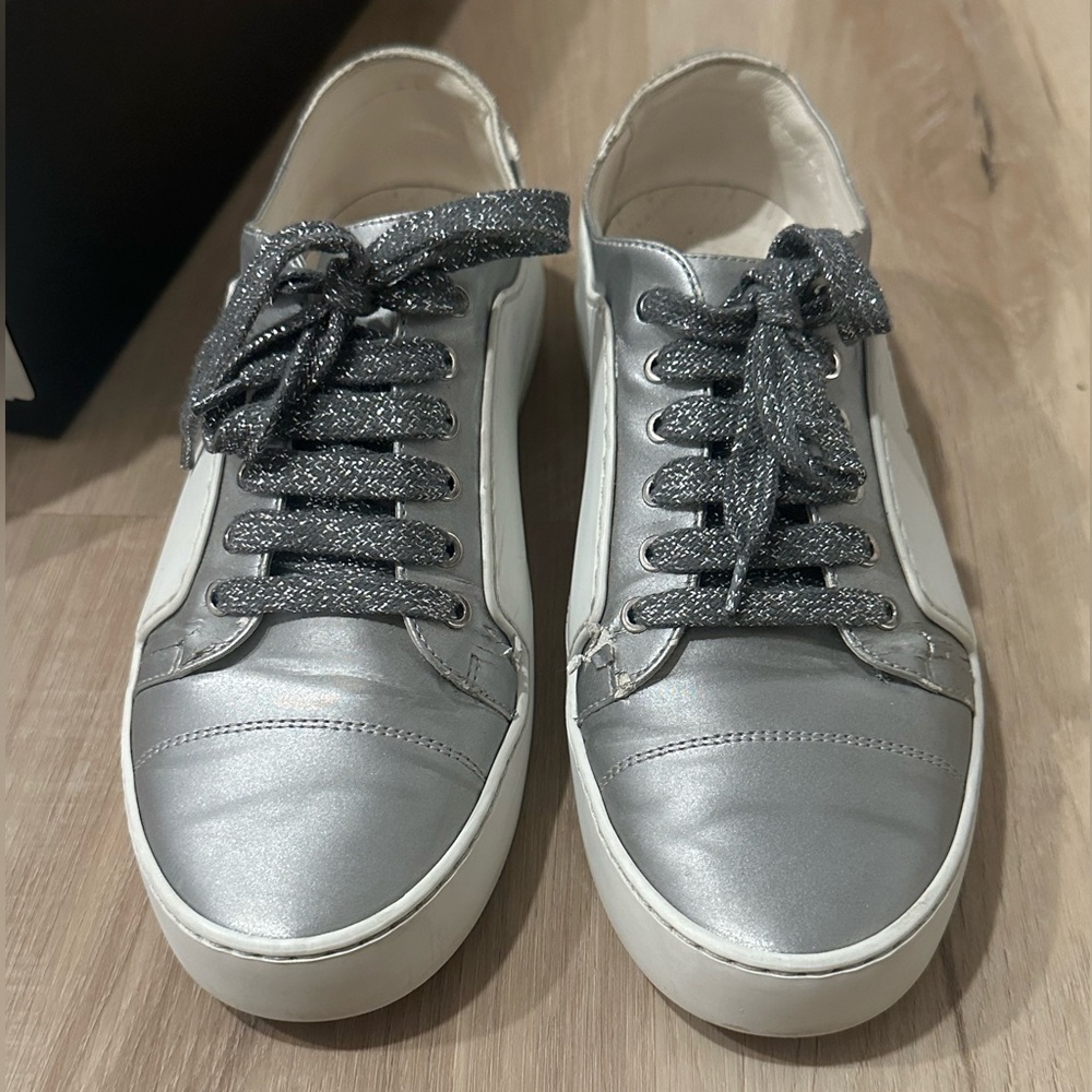 Chanel Sneakers Silver/ White